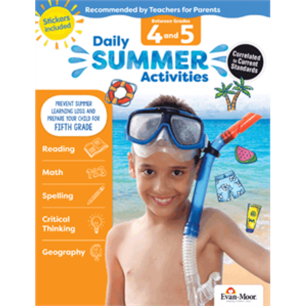 Daily Summer Activities, Between 4th Grade and 5th Grade Activity Book