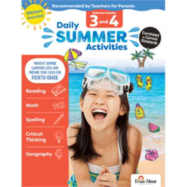 Daily Summer Activities, Between 3rd Grade and 4th Grade Activity Book
