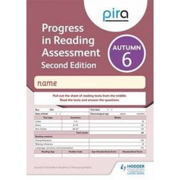 PiRA Test 6, Autumn (Progress in Reading Assessment)